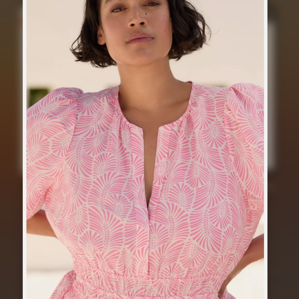 Anthropologie Pink Patterned Maxi Dress - Picture 5 of 7